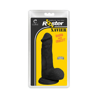 Curve Toys Rooster Xavier 6.75 in. Dildo with Balls & Suction Cup Midnight