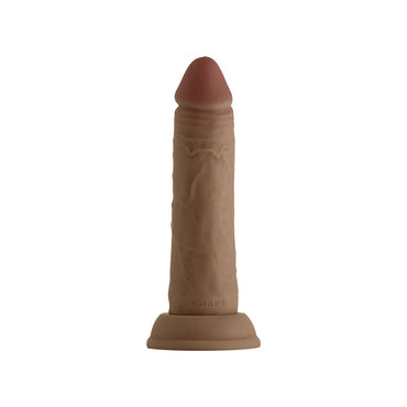 Shaft Model J: 6.5 in. Dual Density Silicone Dildo Oak