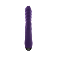 Evolved Rascally Rabbit Rechargeable Thrusting Swirling Silicone Vibrator Purple