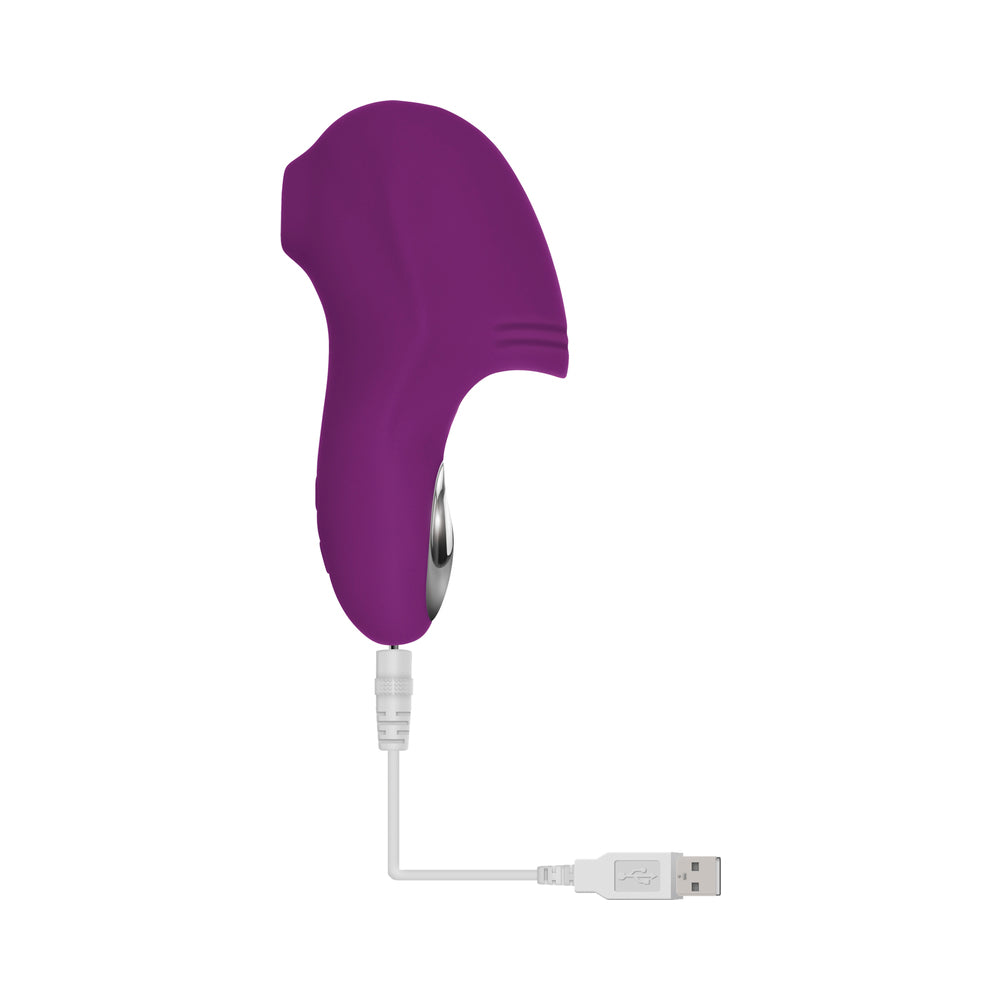 Evolved Sucker For You Rechargeable Silicone Suction Finger Vibrator Purple