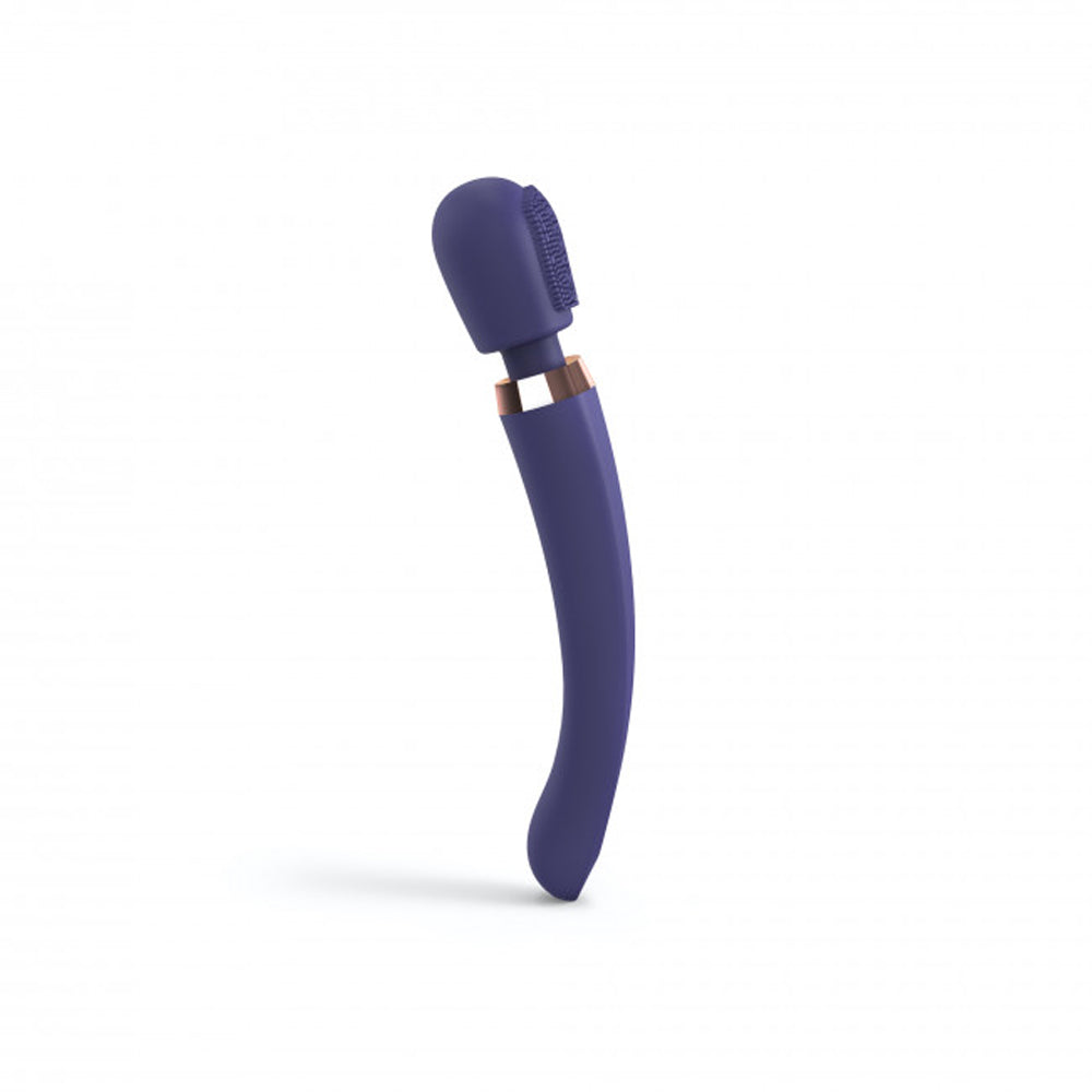 Love to Love Brush Crush Rechargeable Textured Head Wand Vibrator Midnight Indigo