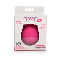 Curve Toys Gossip Cum Into Bloom Rechargeable Silicone Clitoral Stimulator Rose Crush Magenta