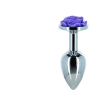 Lux Active Rose Metal Butt Plug 3 in. Purple