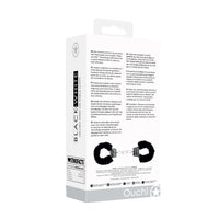 Ouch! Black & White Adjustable Velcro Wrist or Ankle Cuffs Black