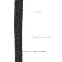 Ouch! Black & White Japanese Rope 10 m / 33 ft. Black
