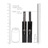 Ouch! Black & White Adjustable Velcro Collar With Leash & Wrist Cuffs Black
