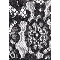 Ouch! Black & White Lace Mask With Elastic Straps Blindfold Black