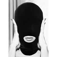 Ouch! Black & White Submission Mask With Open Mouth Black