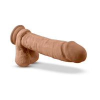 Blush Dr. Skin Silicone Dr. Julian Realistic 9 in. Posable Dildo with Balls & Suction Cup Tan