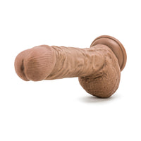 Blush Au Naturel Big Billy 9 in. Posable Dual Density Dildo with Balls & Suction Cup Tan