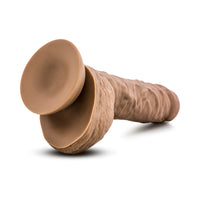 Blush Au Naturel Big Billy 9 in. Posable Dual Density Dildo with Balls & Suction Cup Tan