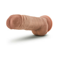 Blush Au Naturel Big Boy 10 in. Posable Dual Density Dildo with Balls & Suction Cup Tan