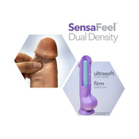 Blush Au Naturel Big Boy 10 in. Posable Dual Density Dildo with Balls & Suction Cup Tan