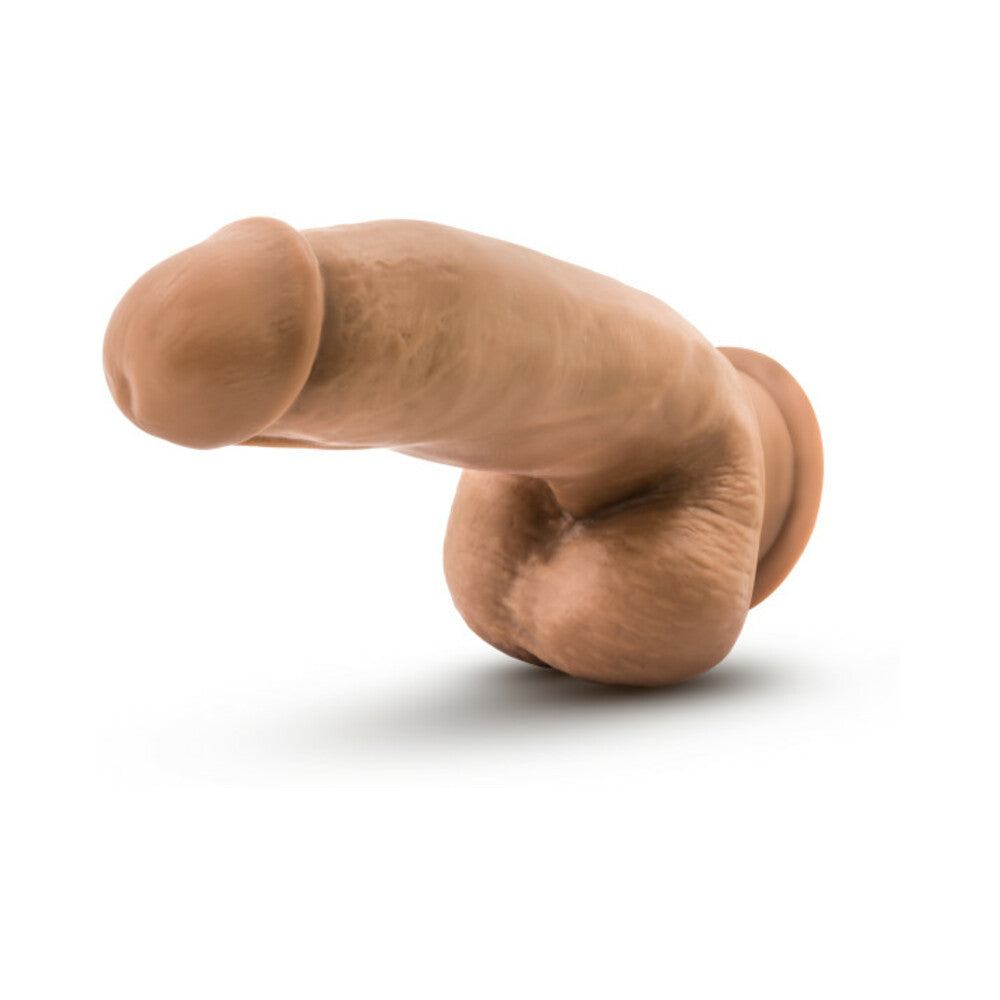 Blush Dr. Skin Silicone Dr. Samuel Realistic 7 in. Posable Dildo with Balls & Suction Cup Tan