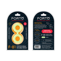 Forto F-81 Liquid Silicone Cock & Ball Double Ring Medium Glow