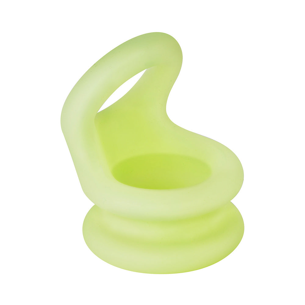 Forto F-20 Liquid Silicone Cockring & Ball Stretcher Small Glow