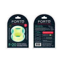 Forto F-20 Liquid Silicone Cockring & Ball Stretcher Medium Glow