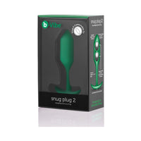 b-Vibe Snug Plug 2 Weighted Silicone Anal Plug Green