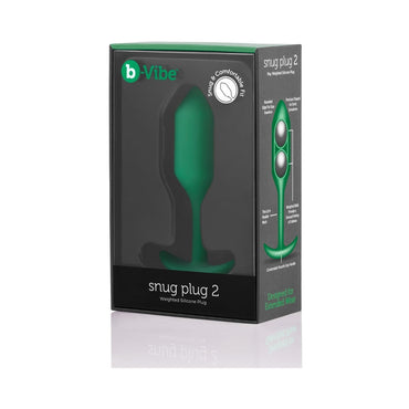 b-Vibe Snug Plug 2 Weighted Silicone Anal Plug Green