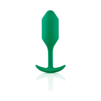 b-Vibe Snug Plug 2 Weighted Silicone Anal Plug Green