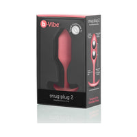 b-Vibe Snug Plug 2 Weighted Silicone Anal Plug Coral