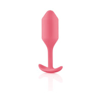 b-Vibe Snug Plug 2 Weighted Silicone Anal Plug Coral