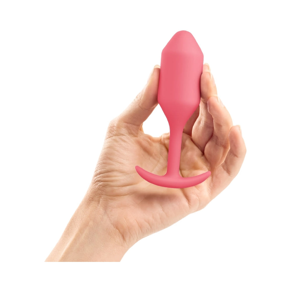 b-Vibe Snug Plug 2 Weighted Silicone Anal Plug Coral