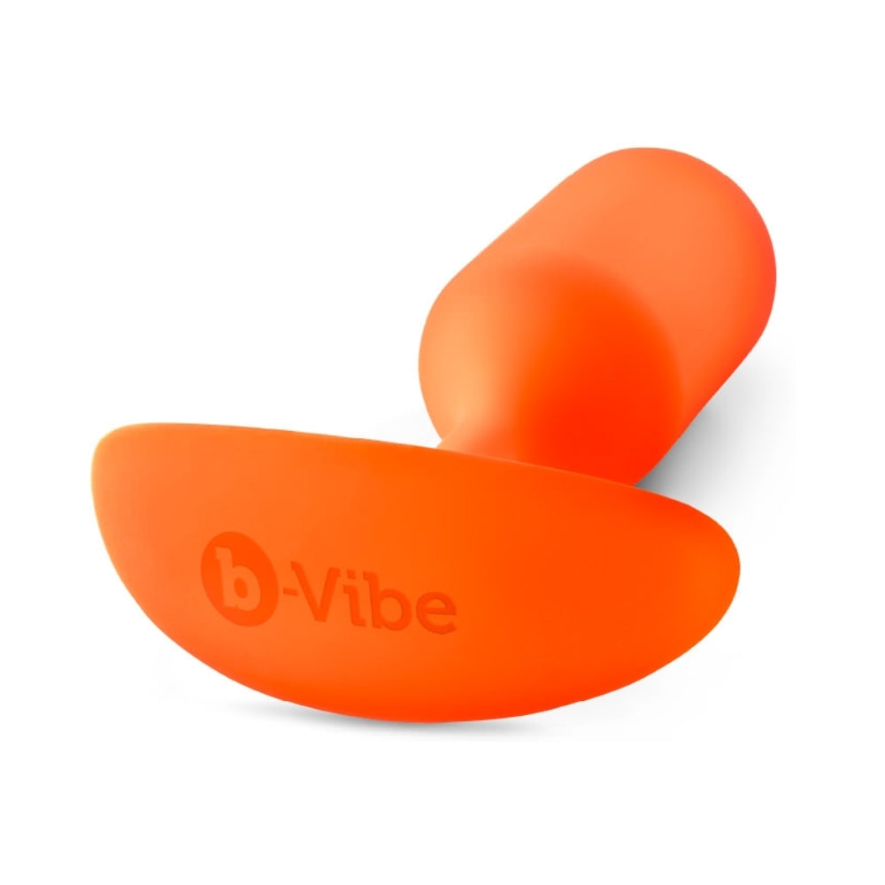 b-Vibe Snug Plug 3 Weighted Silicone Anal Plug Orange