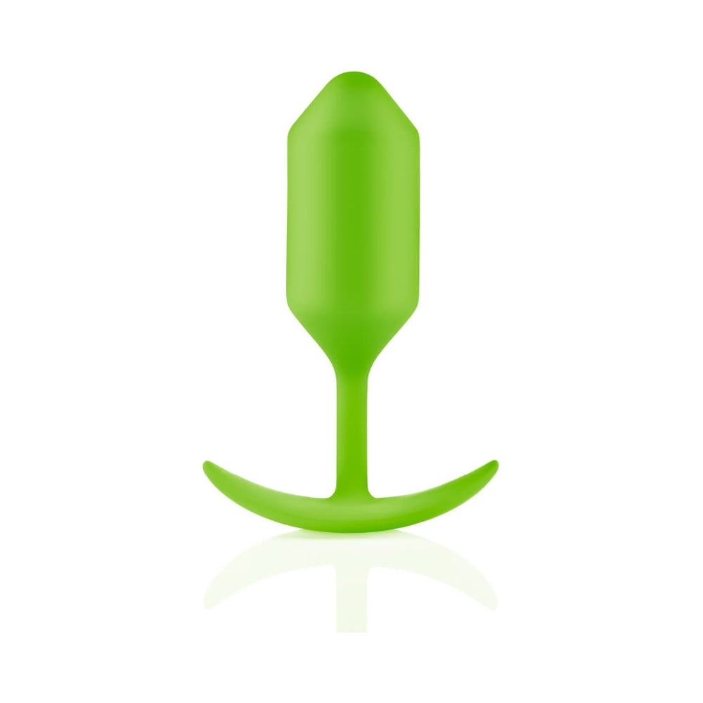 b-Vibe Snug Plug 3 Weighted Silicone Anal Plug Lime