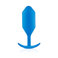 b-Vibe Snug Plug 5 Weighted Silicone Anal Plug Blue