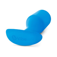 b-Vibe Snug Plug 5 Weighted Silicone Anal Plug Blue