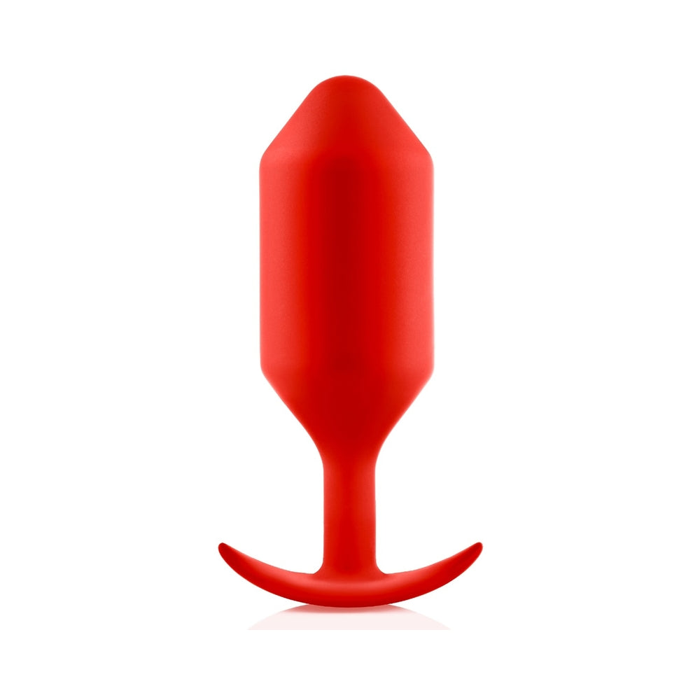 b-Vibe Snug Plug 6 Weighted Silicone Anal Plug Red