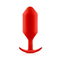 b-Vibe Snug Plug 6 Weighted Silicone Anal Plug Red