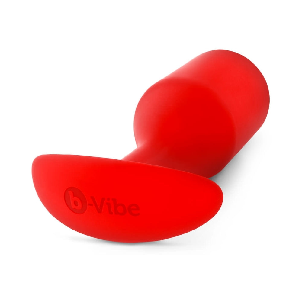 b-Vibe Snug Plug 6 Weighted Silicone Anal Plug Red