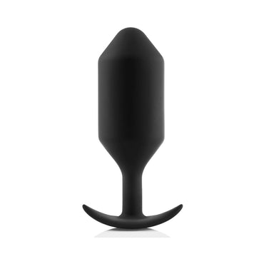 b-Vibe Snug Plug 7 Weighted Silicone Anal Plug Black