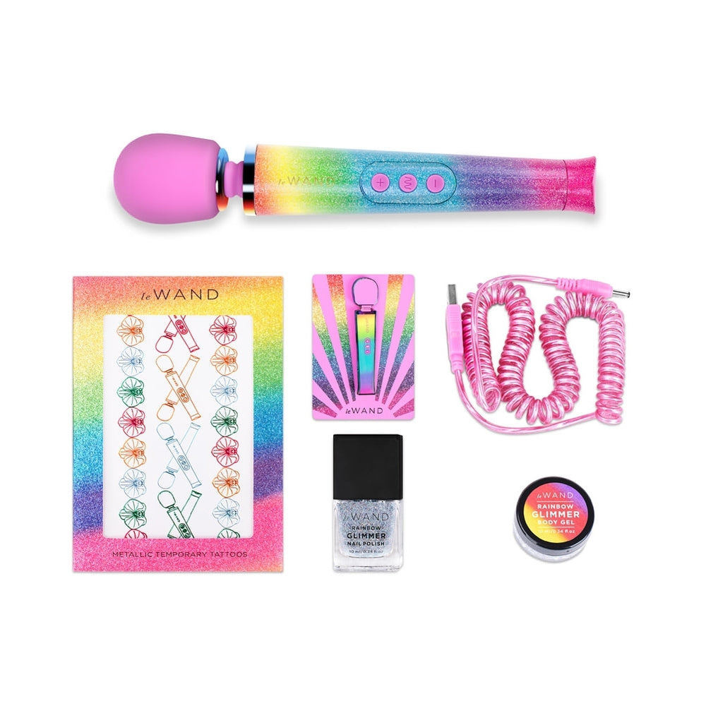 Le Wand All That Glimmers Rainbow Ombre 7-Piece Collection Special Edition Petite Rechargeable Vibrating Massager