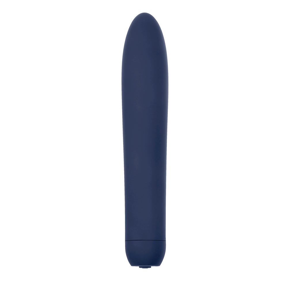 Evolved Straight Forward Rechargeable Sli mline Vibrator Blue