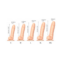 Strap-On-Me Realistic Collection Sliding Skin Dual-Density Silicone Dildo Vanilla XL