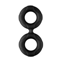 Forto F-81 Liquid Silicone Cock & Ball Double Ring Large Black