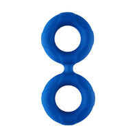 Forto F-81 Liquid Silicone Cock & Ball Double Ring Large Blue