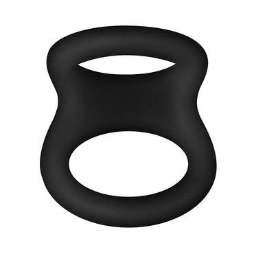 Forto F-22 Liquid Silicone Cock & Ball D-Ring Medium Black