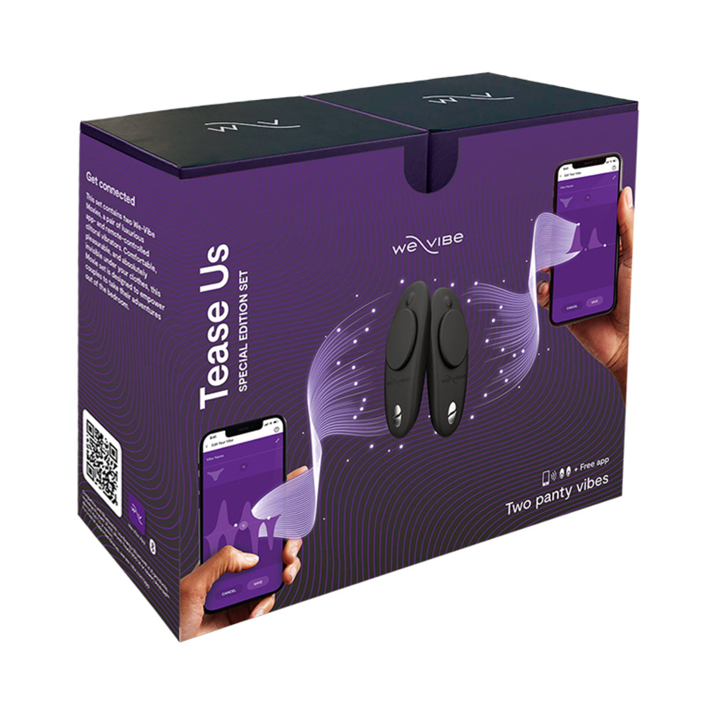 We-Vibe Tease Us Special Edition Wearable Clitoral Vibrators Set (Moxie & Moxie) Black