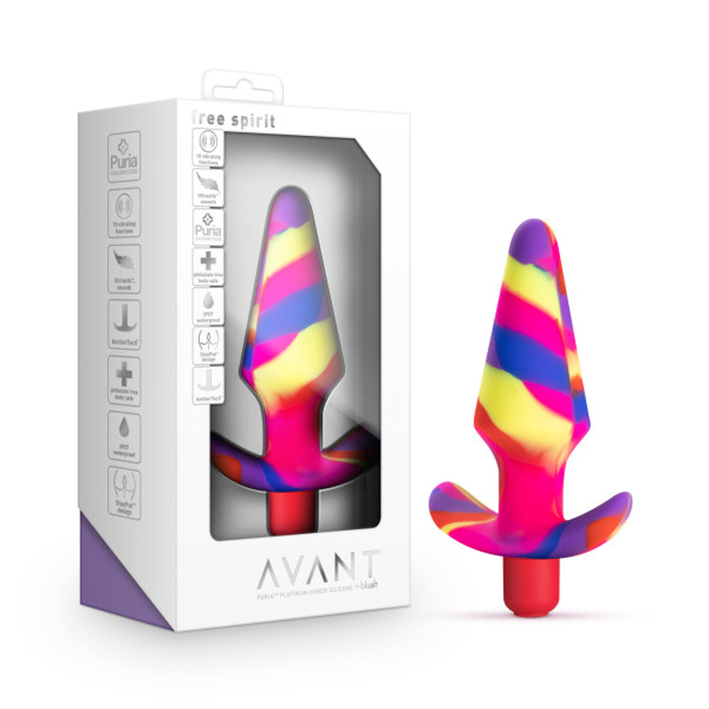 Blush Avant Free Spirit Vibrating Silicone Anal Plug Scarlet