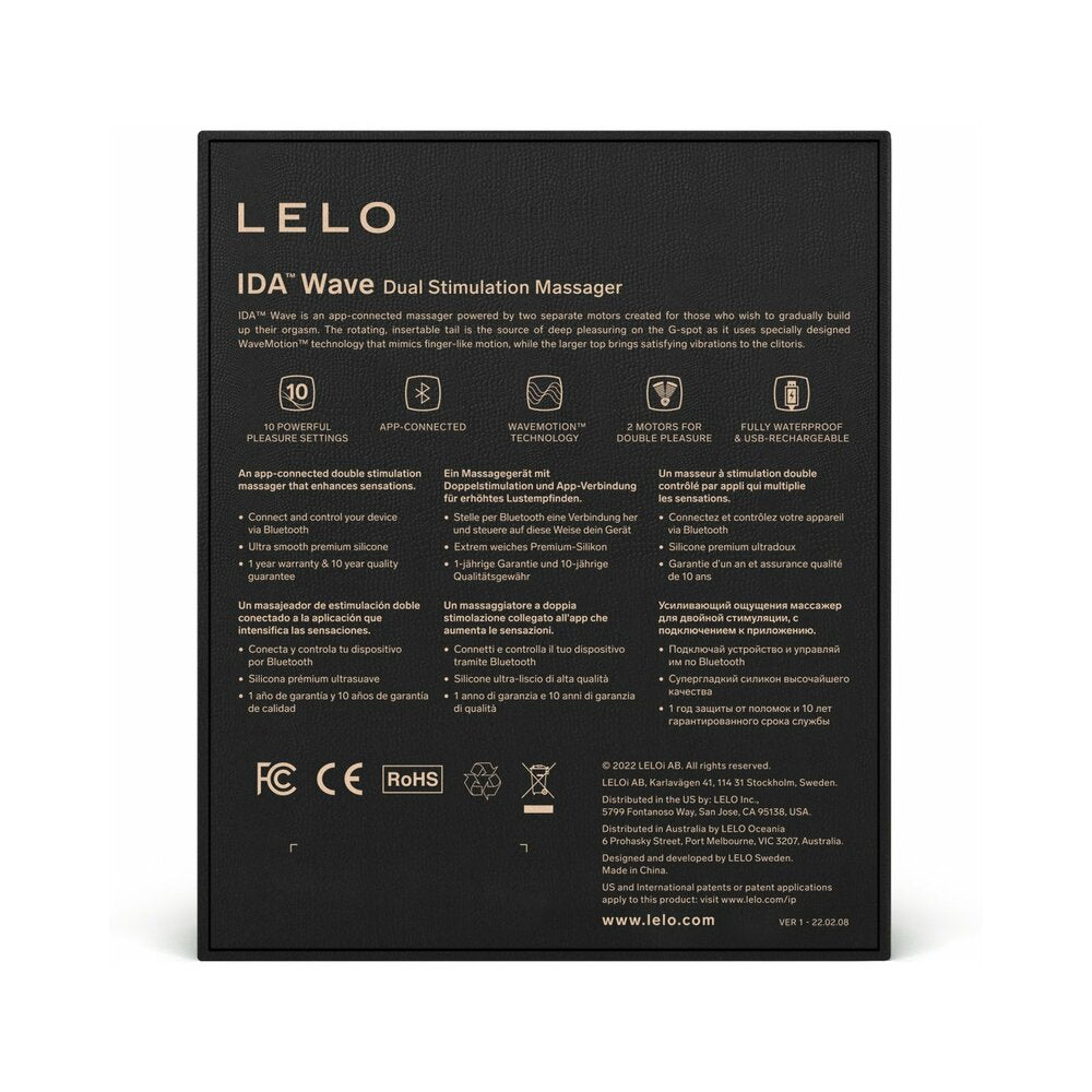 LELO IDA WAVE Rechargeable Dual Stimulator Black