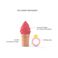 Love to Love Cand'Ice Raspberry Jolly Rechargeable Silicone Ice Cream Vibrator Raspberry