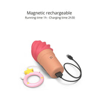 Love to Love Cand'Ice Raspberry Jolly Rechargeable Silicone Ice Cream Vibrator Raspberry