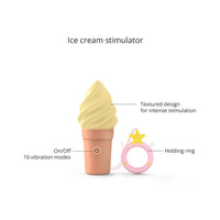 Love to Love Cand'Ice Vanilla Pop Rechargeable Silicone Ice Cream Vibrator Vanilla