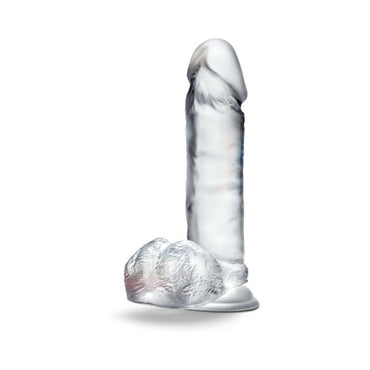 Blush B Yours Diamond Glimmer 8 in. Dildo with Balls & Suction Cup Clear