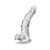 Blush B Yours Diamond Luster 8 in. Dildo with Balls & Suction Cup Clear