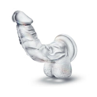 Blush B Yours Diamond Luster 8 in. Dildo with Balls & Suction Cup Clear